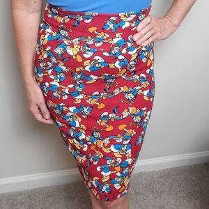 LuLaRoe Donal Duck Disney Pencil Skirt